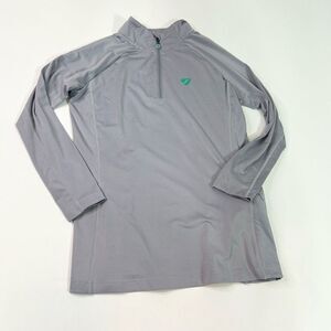 Aubrion Tipton Jacket Womens Large Gray Long-Sleeve Equestrian Base 1/4 Zip Pull